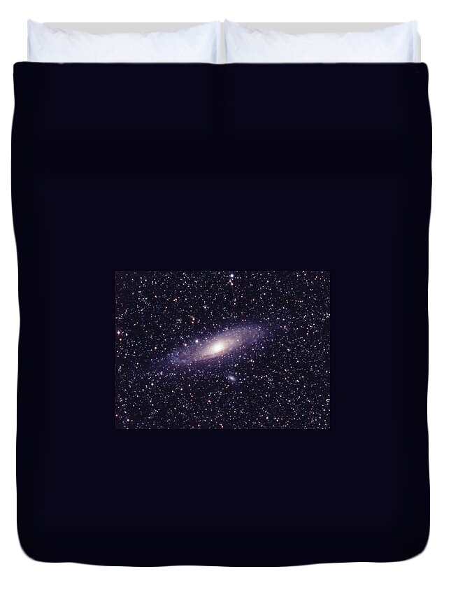 Galaxy Duvet Cover featuring the photograph Andromeda Galaxy M31 by Cameran Ashraf