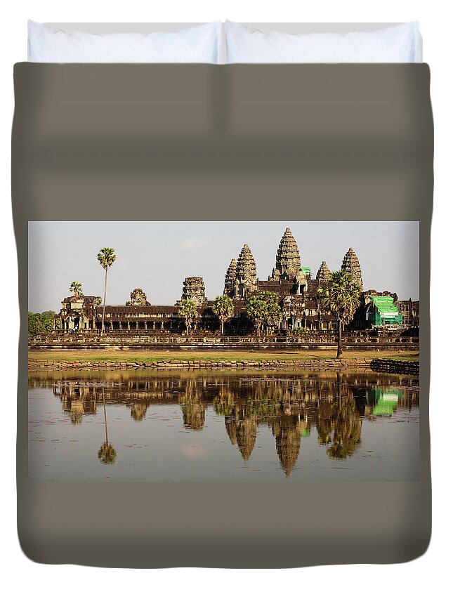 Hinduism Duvet Cover featuring the photograph Angkor Wat by Michael Toye