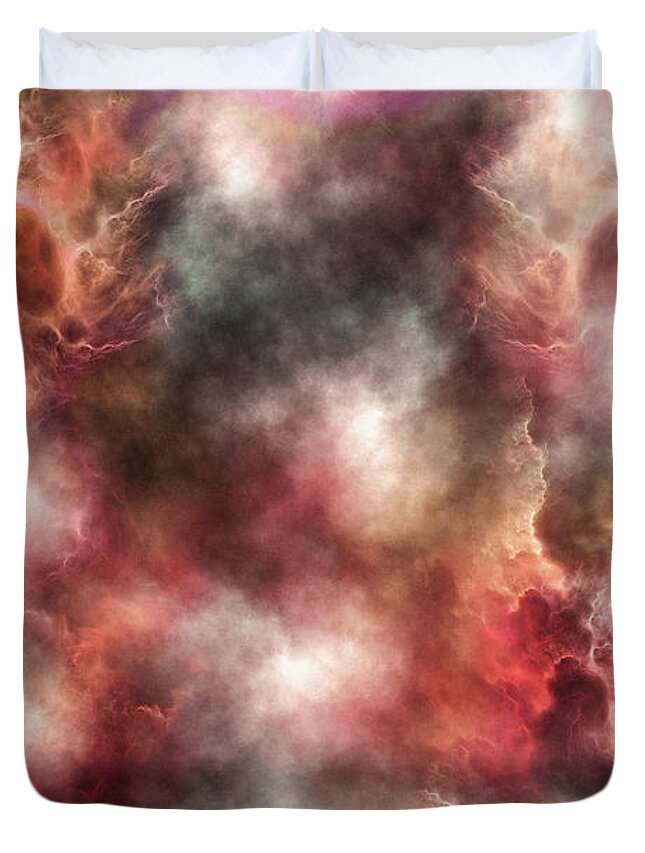 Nebula Duvet Cover featuring the digital art Anomalous Nebula by Rolando Burbon