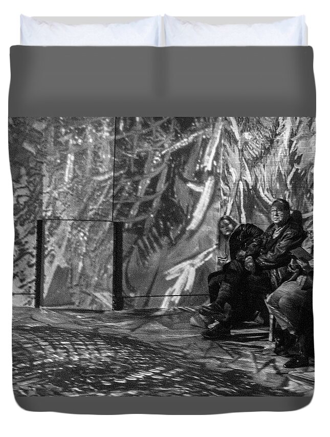 Black And White Duvet Cover featuring the photograph Apolcalypse 402 by Jessica Levant