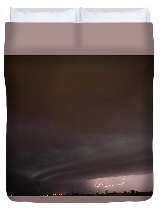 Nebraskasc Duvet Cover featuring the photograph April Thunderstorm Eye Candy 017 by Dale Kaminski