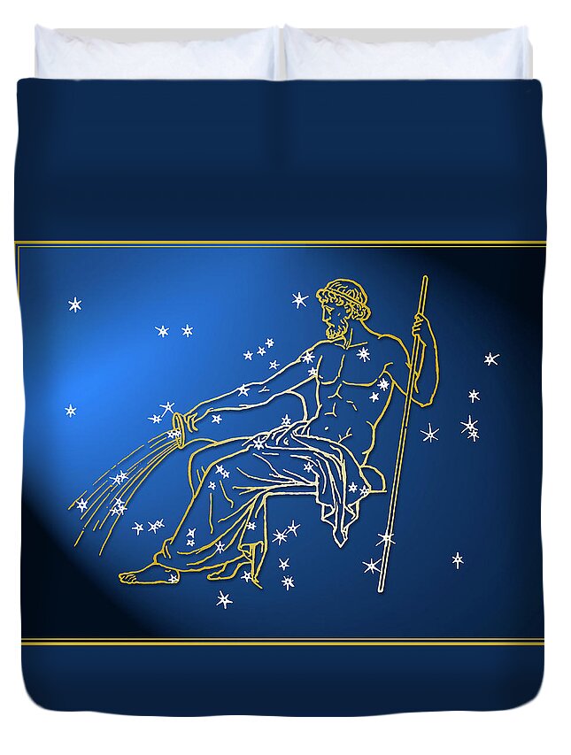 Constellation Duvet Cover featuring the photograph Aquarius by Tetra Images