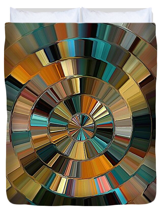 Glass Duvet Cover featuring the digital art Arizona Prism by David Manlove