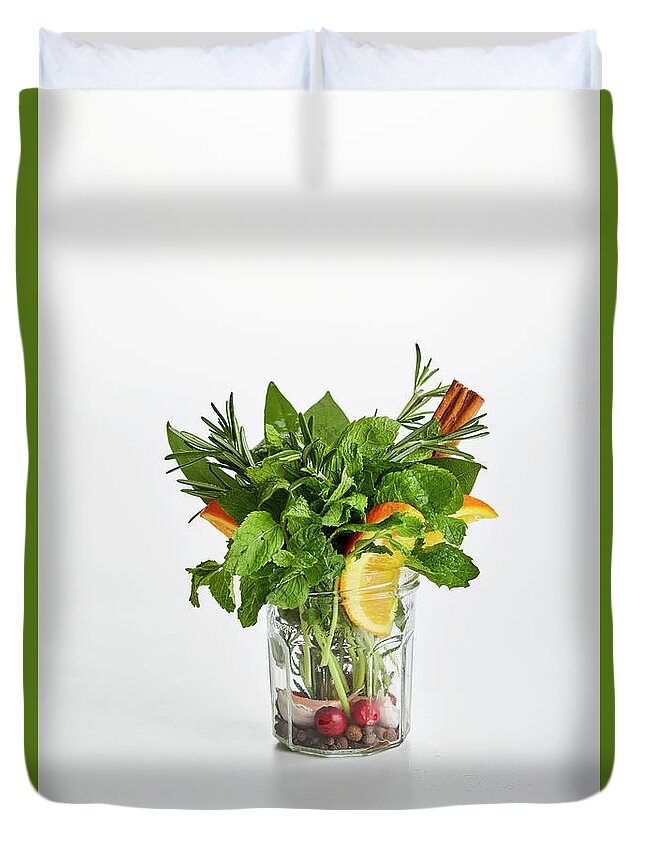 Food Duvet Cover featuring the photograph Aromatic bouquet by Cuisine at Home