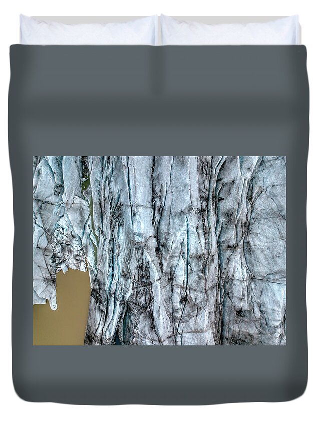Drone Duvet Cover featuring the photograph Artic Glacier by David Letts