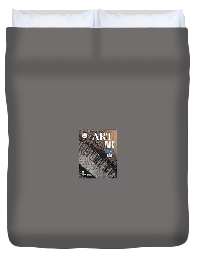 Artshow Duvet Cover featuring the painting Artwalk Art Show Scottsdale by Sherry Harradence
