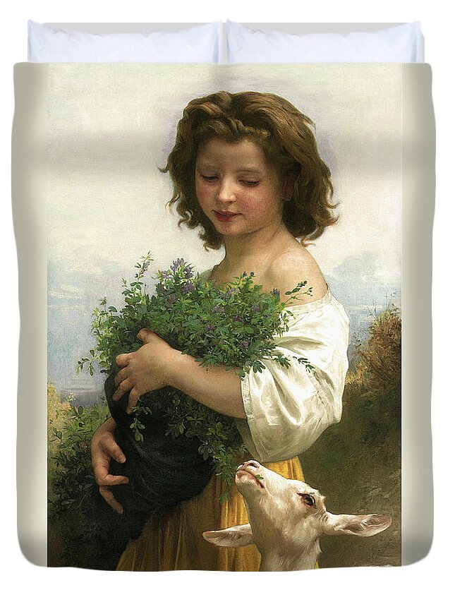 Little Esmeralda Duvet Cover featuring the painting Little Esmeralda by Rolando Burbon