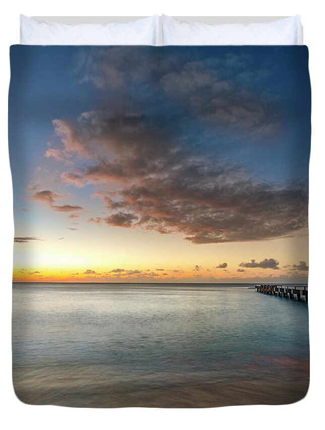 Duvet Cover featuring the photograph As Day Becomes Night by Hugh Walker