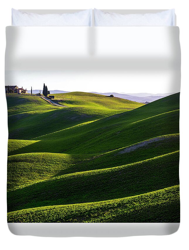 Awlrm Duvet Cover featuring the photograph Asciano, Crete Senesi by Francesco Riccardo Iacomino