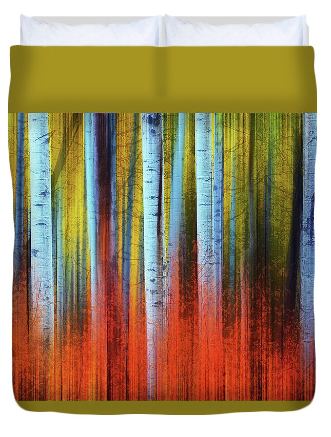 America Duvet Cover featuring the photograph Autumn In Color by John De Bord