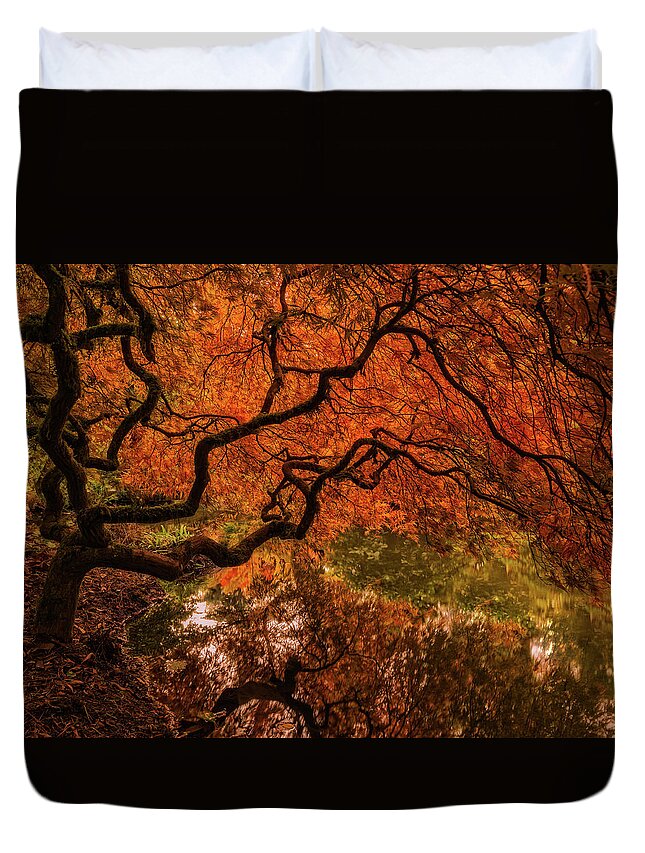 Autumn Duvet Cover featuring the photograph Autumn Reflections by Judi Kubes