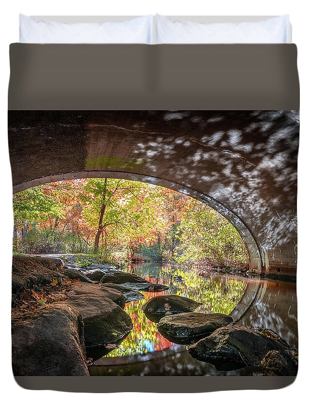 Autumn Duvet Cover featuring the photograph Autumn Tunnel Vision by John Randazzo