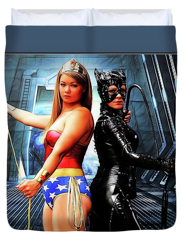 Wonder Duvet Cover featuring the photograph Back To Back by Jon Volden