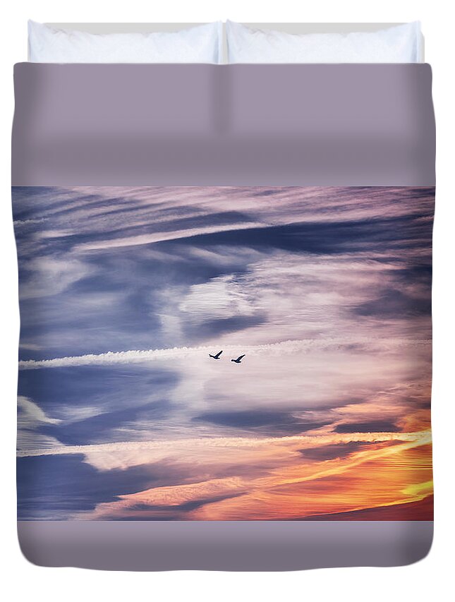 Sky Duvet Cover featuring the photograph Back to the Sky by Jaroslav Buna