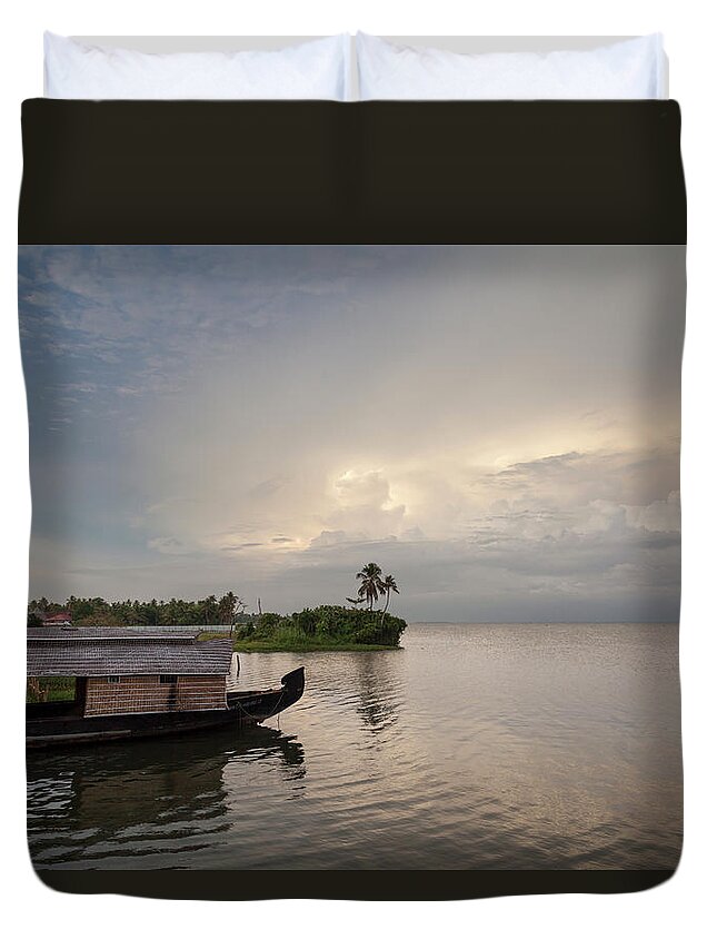 Alappuzha Duvet Cover featuring the photograph Backwaters Of Kerala by Maria Heyens