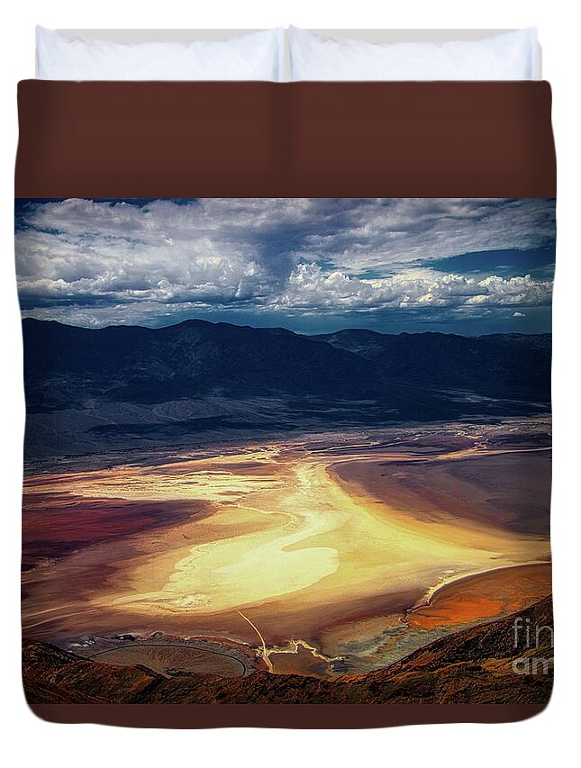 Death Valley Duvet Cover featuring the photograph Badwater by Mark Jackson