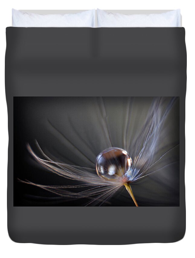 Macro Photograph Duvet Cover featuring the photograph Balanced by Michelle Wermuth