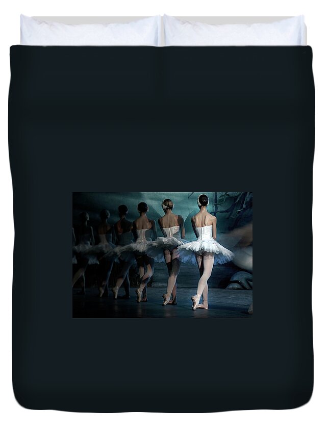 Expertise Duvet Cover featuring the photograph Ballerinas by Tunart