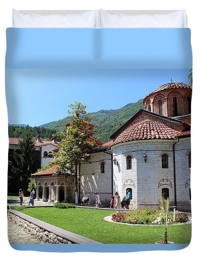 Building Duvet Cover featuring the photograph Batchkovo monastery, Bulgaria by Martin Smith
