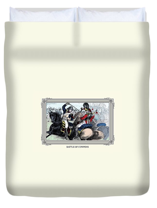 Andrew Jackson Duvet Cover featuring the painting Battle of Cowpens by William Croome