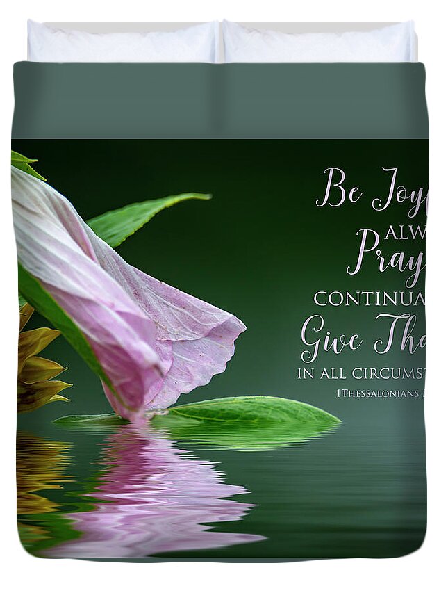 Flower Duvet Cover featuring the photograph Be Joyful by Cathy Kovarik
