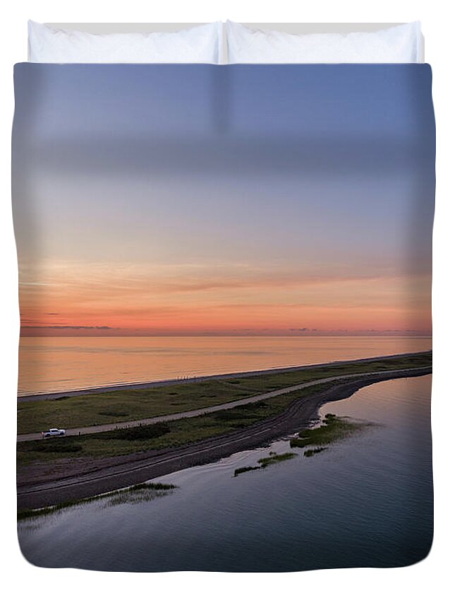 Beach Front Duvet Cover featuring the photograph Beach Road by William Bretton