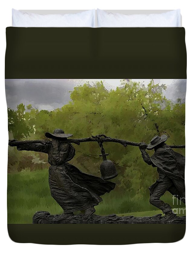 Jon Burch Duvet Cover featuring the photograph Bell Keepers In A Storm by Jon Burch Photography