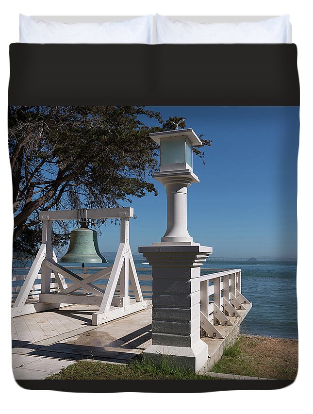 Sf Duvet Cover featuring the painting Bell on Angel Island West Coast Ellis by Carol Highsmith