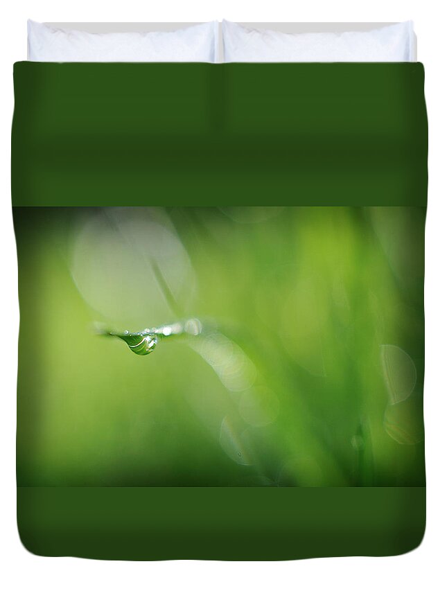 Dew Drop Duvet Cover featuring the photograph Beneath by Michelle Wermuth