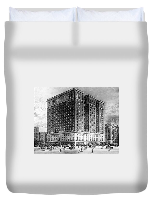 Philadelphia Duvet Cover featuring the photograph Benjamin Franklin Hotel by James Dillon
