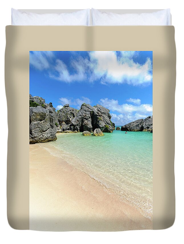 Outdoors Duvet Cover featuring the photograph Bermuda Jobsons Bay by Massimo Calmonte (www.massimocalmonte.it)