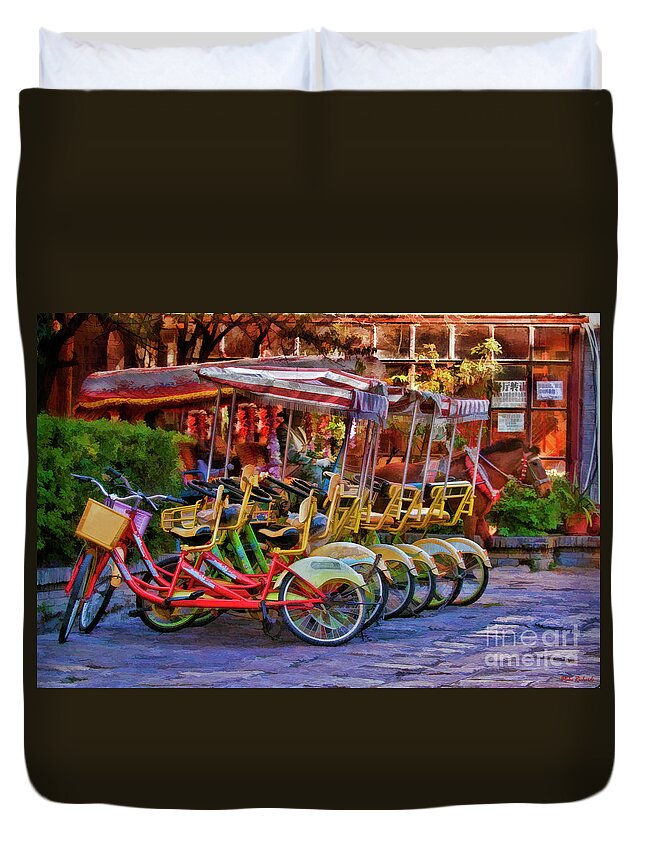  Duvet Cover featuring the photograph Bicycle Or House Drawn Carriage by Blake Richards