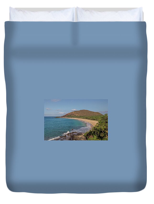 Big Beach Duvet Cover featuring the photograph Big Beach Makena by Chris Spencer