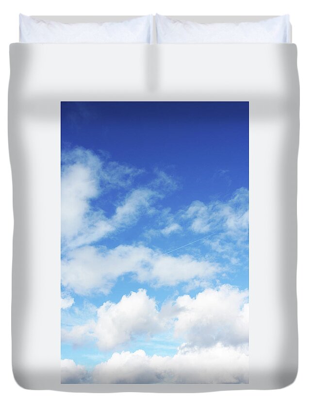 Backdrop Duvet Cover featuring the photograph Big Blue Sky by Lpettet