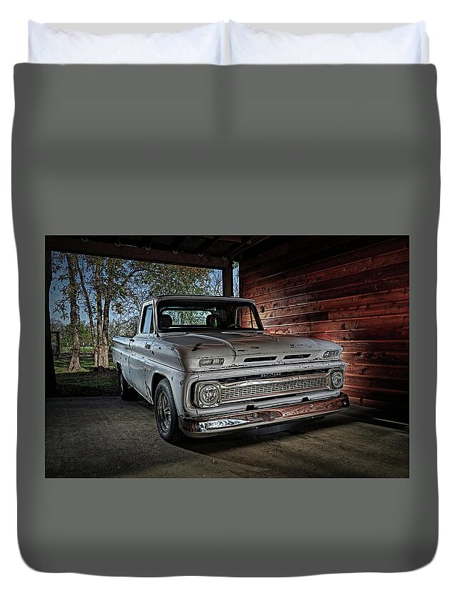 Chevrolet Duvet Cover featuring the digital art Big Daddy Custom by Douglas Pittman