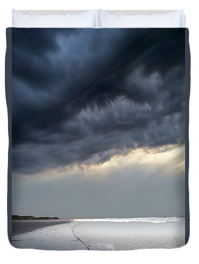 Evie Duvet Cover featuring the photograph Big Sky Wild Dunes by Evie Carrier