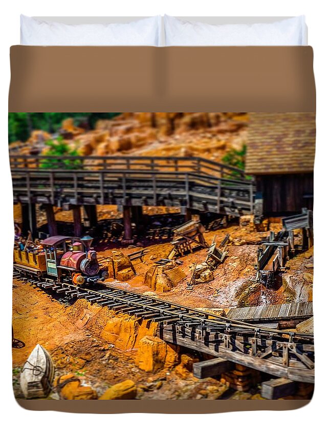  Duvet Cover featuring the photograph Big Thunder Mountain Railroad by Rodney Lee Williams
