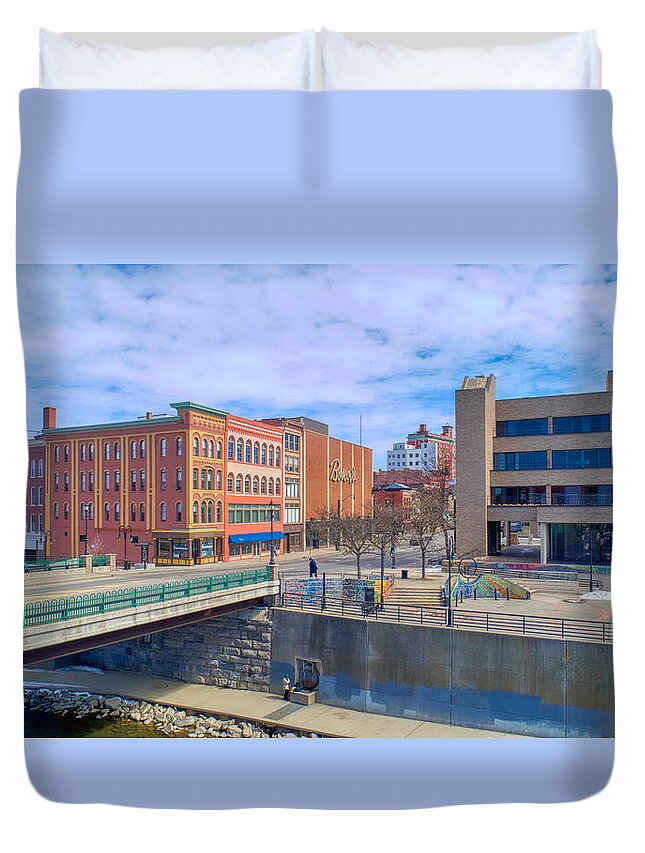 New York Duvet Cover featuring the photograph Binghamton Art by Anthony Giammarino
