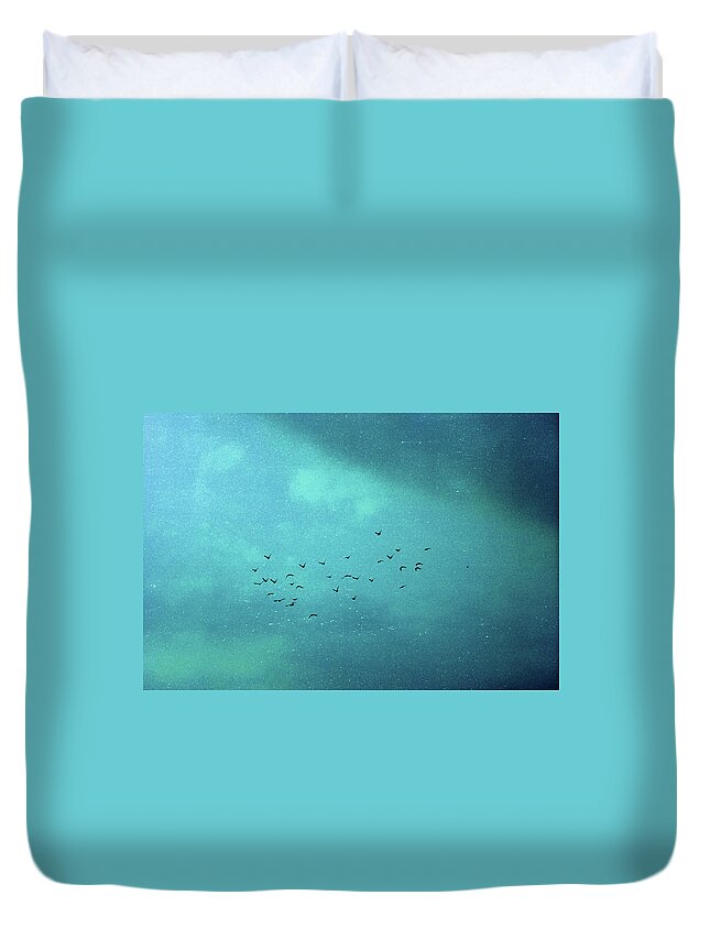 Taiwan Duvet Cover featuring the photograph Birds In The Sky by Photography By Bert.design