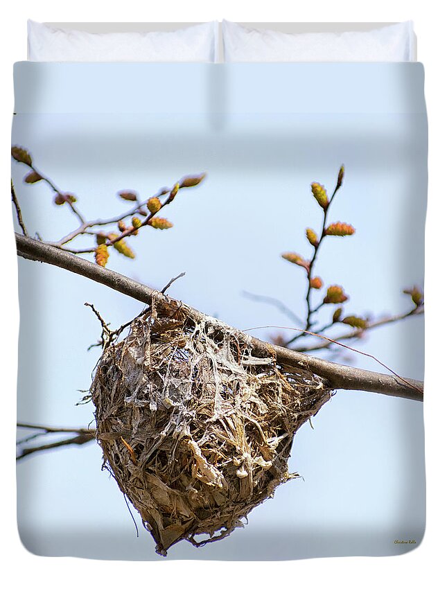 Birds Nest Duvet Cover featuring the photograph Birds Nest by Christina Rollo