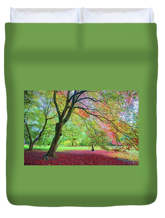 Scenics Duvet Cover featuring the photograph Bleeding Love by Dylan Borck
