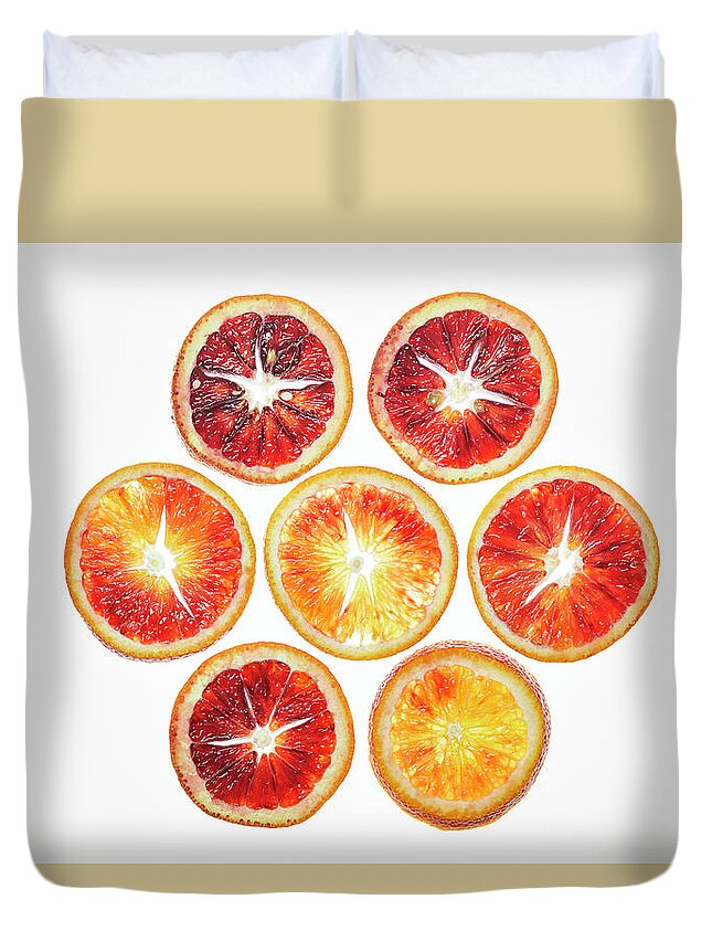 Fresh Duvet Cover featuring the photograph Blood Oranges by Cuisine at Home