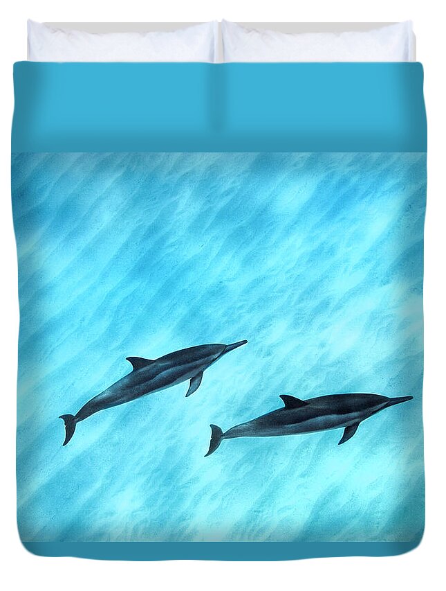 Sea Duvet Cover featuring the photograph Blue Chill by Sean Davey