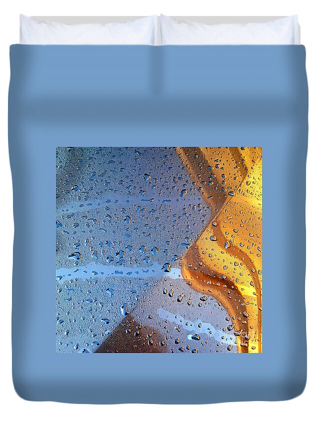 Reflections Duvet Cover featuring the photograph Blue Gold by Lorenzo Cassina