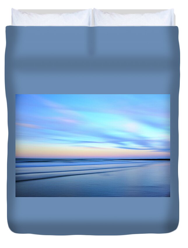 Scituate Duvet Cover featuring the photograph Blue Peace by Ann-Marie Rollo