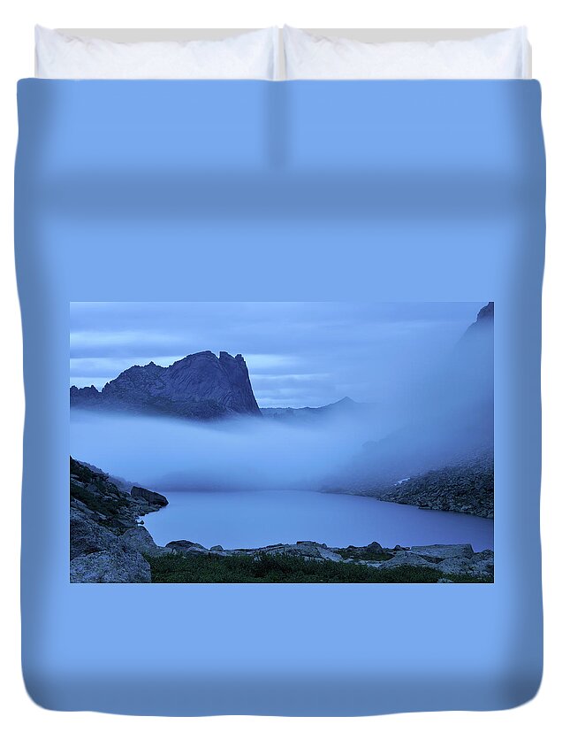 Scenics Duvet Cover featuring the photograph Blue Twilight In Ergaki, Russia by Rezus