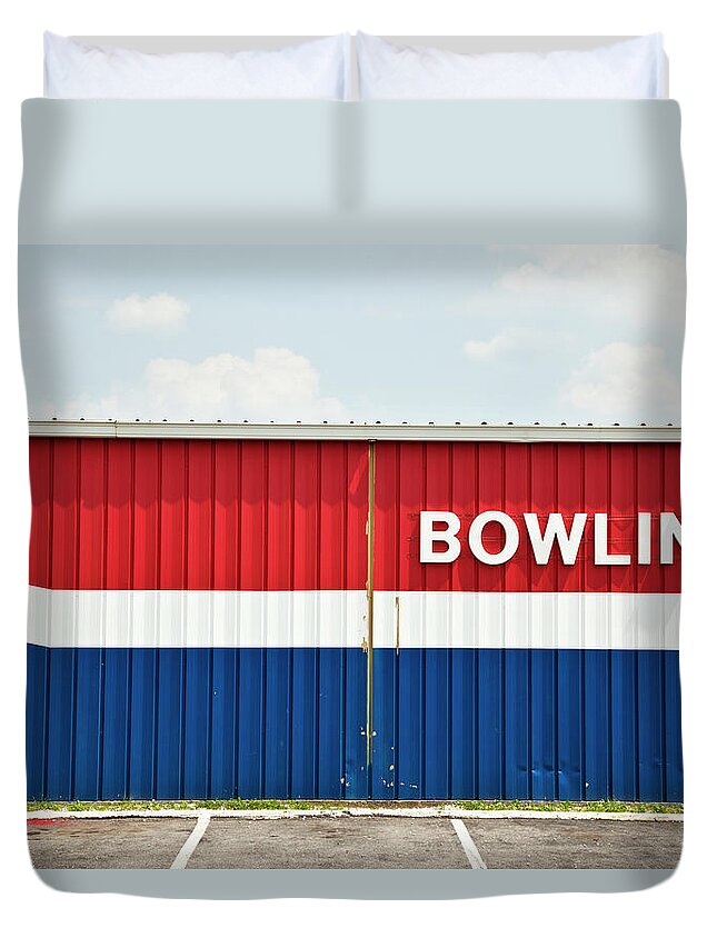 Bowling Alley Duvet Cover featuring the photograph Bowling Alley by Simon Willms