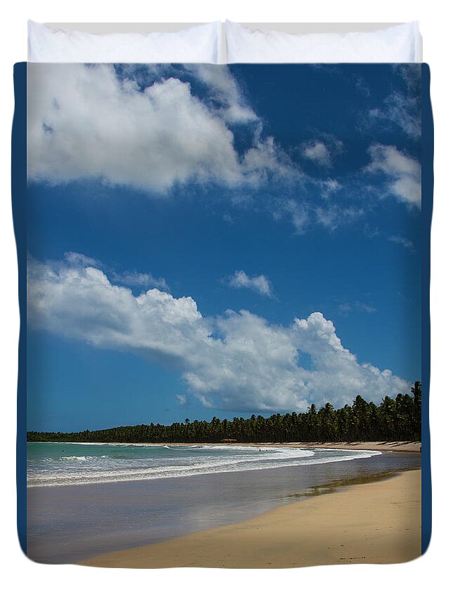 Bahia State Duvet Cover featuring the photograph Brazil, Boipeba Island, Cueira Beach by Aldo Pavan