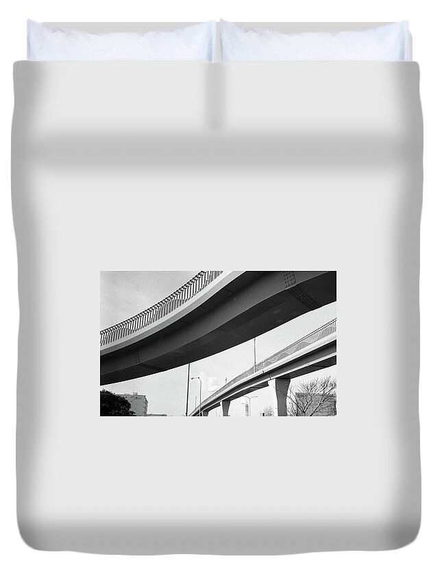 Below Duvet Cover featuring the photograph Bridge by Snap Shooter Jp