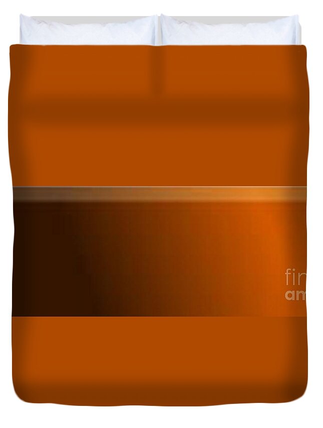 Oil Duvet Cover featuring the painting Brown Totem by Matteo TOTARO